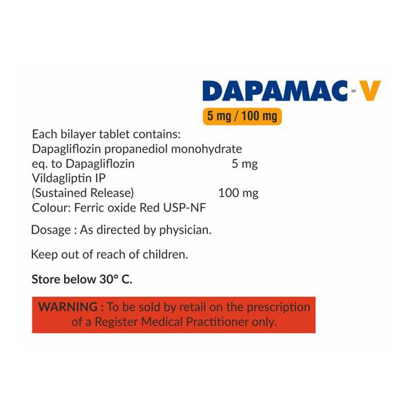 DAPAMAC V 5/100 Tablet 10's - Diabetes-Ant