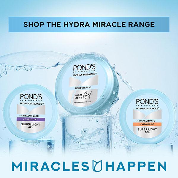 Pond's Hydra Miracle Super Light Gel with Hyaluronic Acid & Salicylic 200 gm - Face Moisturizers