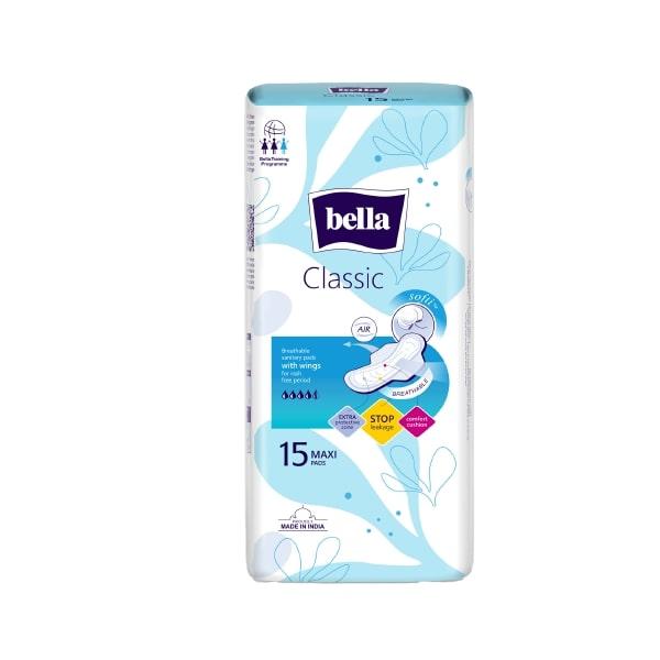 Netmeds | Bella Classic Breathable Soft Wings Sanitary Pads 15's