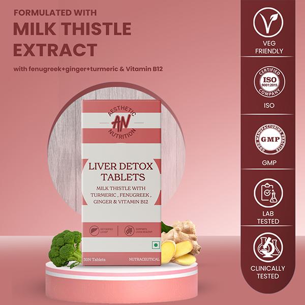 Aesthetic Nutrition Liver Detox Tablets - Detoxify And Support Liver Health 30 Tablets 1's - Multi-Vitamins