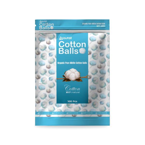 Netmeds | Assureit Organic Pure White Cotton Balls 100's