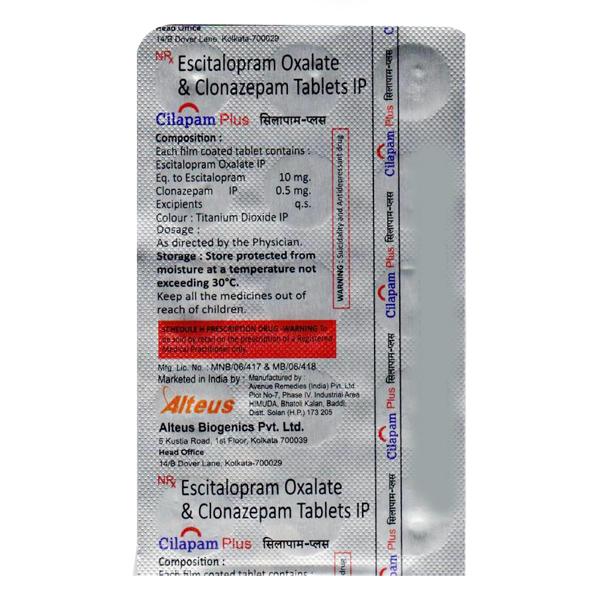 CILAPAM PLUS Tablet 15's - Depression-Ant