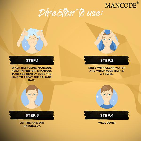 Mancode Keratin Shampoo 200 ml - Shampoos