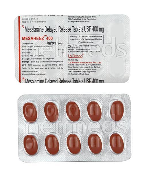 Mesahenz 400mg Tablet 10'S - Ulcerative Colitis/Bowel Inflammatory Disease-GIT