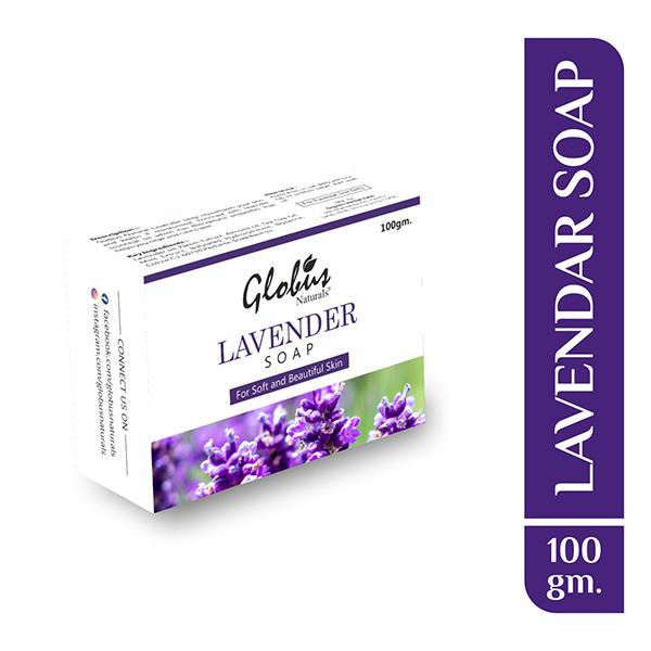 Globus Naturals Lavender Soap For Soft And Beautiful Skin 100 gm - Soaps
