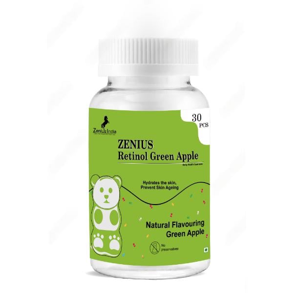 Netmeds | Zenius Retinol Green Apple Gummies 30's