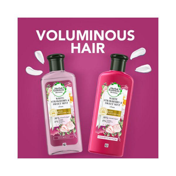 Herbal Essences White Strawberry & Sweet Mint CONDITIONER- For Cleansing and Volume - No Paraben, No Colorants 240 ml - Conditioners