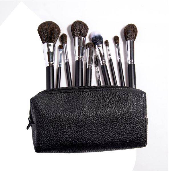 bh cosmetics Ultimate Essentials 10 Piece Face and Eye Brush Set with Bag 1's - Lens Solution & Accessories