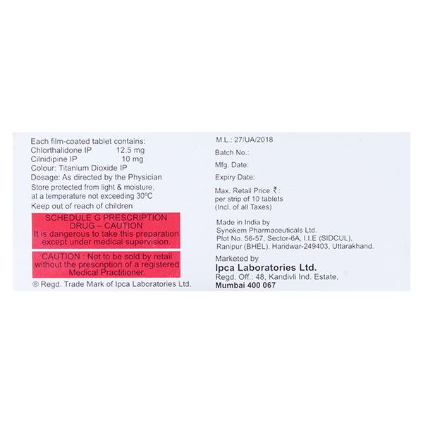 CTD C 12.5/10mg Tablet 10'S - Hypertension-Cal