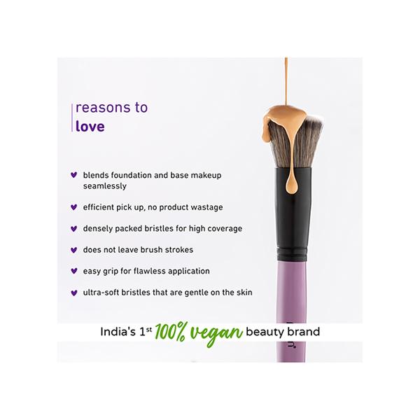 Plum Soft Blend Foundation Brush 01 1 Nos - Face Brush