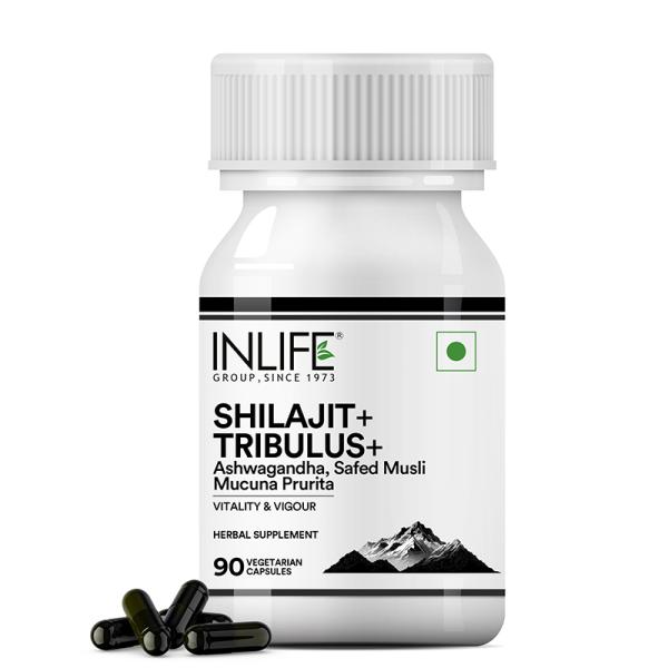 Netmeds | INLIFE Shilajit+ Tribulus+ Vegetarian Capsules 90's