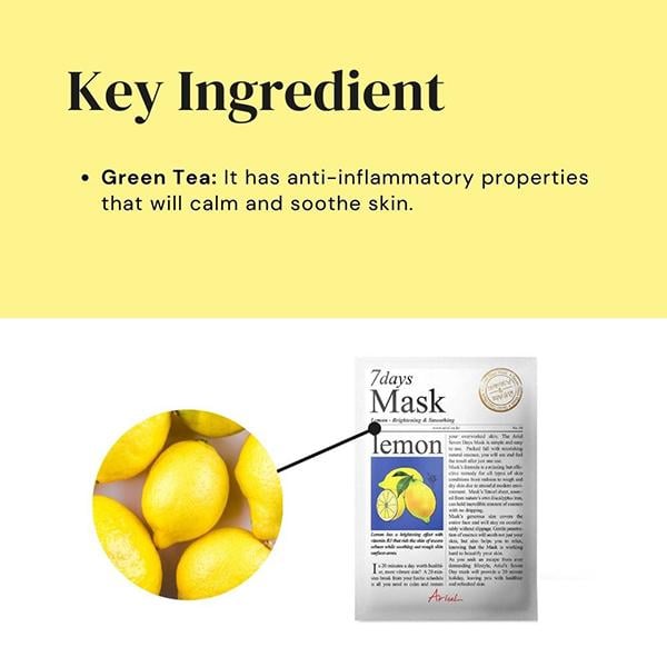 Ariul Seven Days Mask Lemon 20 ml - Sheet Masks