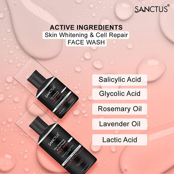 Sanctus Skin Whitening & Cell Repair Face Wash 75 gm - Face Washes