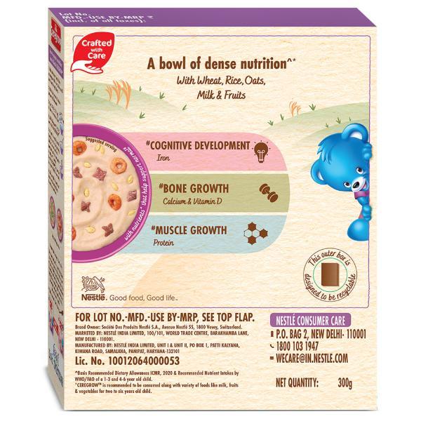 Nestle Ceregrow 2 - 6 years Multigrain Cereal with Milk & Fruits Powder - Refill Pack 300 gm - Baby And Infant Supplements