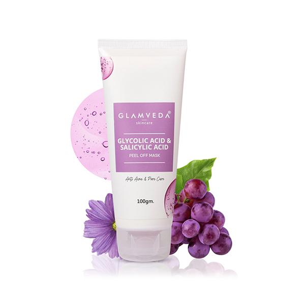 Glamveda Glycolic Acid & Salicylic Acid Peel Off MaskFor Anti Acne & Pore Care 100 ml - Masks & Peels