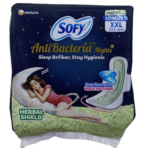 Netmeds | Sofy Anti Bacteria Nights (XXL) 15's