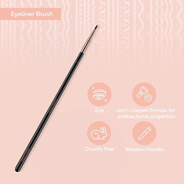 Miss Claire M25 - Eyeliner Brush (Rose Gold) 1's - Eye Brush