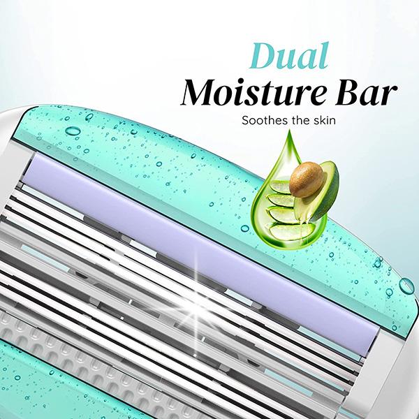 LetsShave Evior 6 Shaving Razor + Shaving Razor Blade 4's + Whipped Shave Cream 150 gm - Women - Shaving & Hair Removal