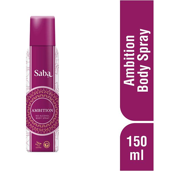 Saba Ambition No Alcohol Deodorant Body Spray for Women 150 ml - Women Deodorants/Roll-Ons