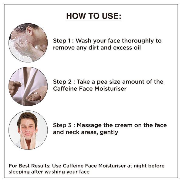 The Man Company Caffeine Face Moisturiser with Coffee Arabica and Shea Butter 50gm - Face Creams