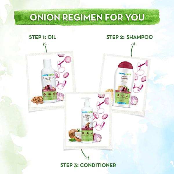 Mamaearth Onion Shampoo with Onion and Plant Keratin for Hair Fall Control 100 ml - Shampoos