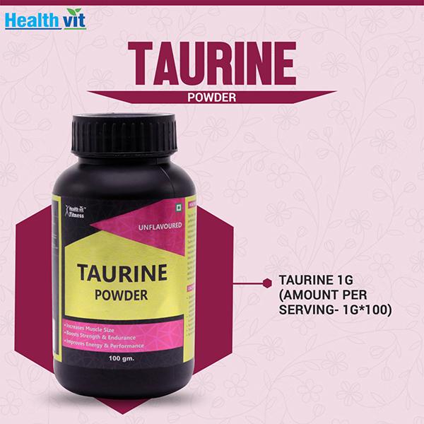 Healthvit Fitness Taurine Powder 100 gm - General Health