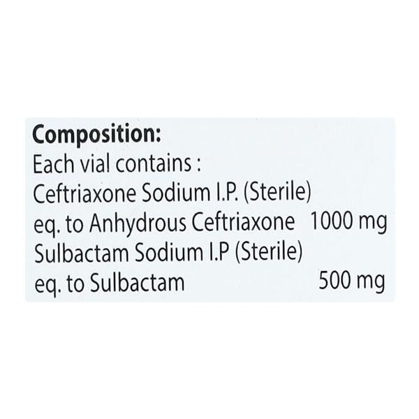 BARTRIAX SB 1000 Injection 1's - Bacterial Infections-Cep