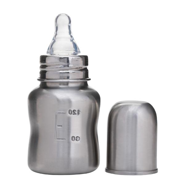 Netmeds | Vega Baby & Mom Steel Feeding Bottle Regular Neck 120 ml