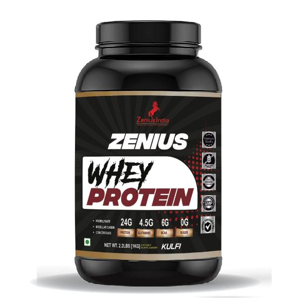 Netmeds | Zenius Whey Protein Powder - Kulfi Flavour 1 kg