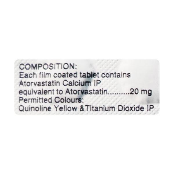 Zivast 20mg Tablet 10'S - High Cholesterol-Dys