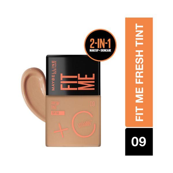 Maybelline New York Fit Me Fresh Tint With SPF 50 & Vitamin C Shade 09 Natural Coverage Skin Tint 30 ml - Foundation