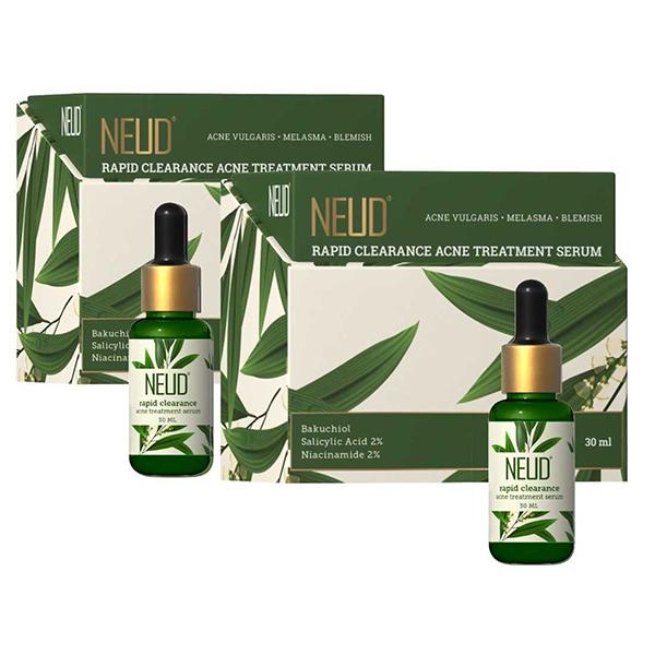 NEUD Rapid Clearance Acne Treatment Serum With Salicylic Acid, Bakuchiol and Niacinamide (30 ml X 2) 2's - Face Gels