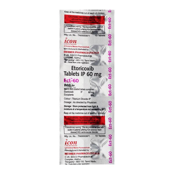 ECT 60mg Tablet 10'S - Pain relief-Nsa