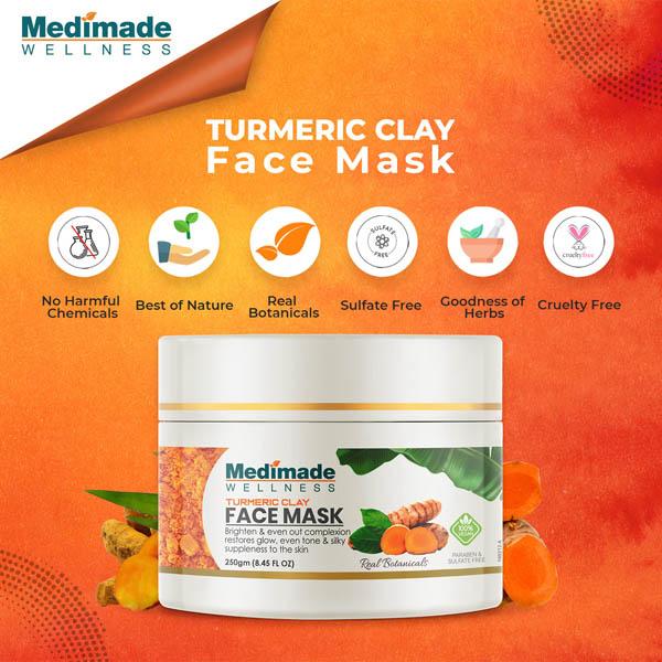 Medimade Turmeric Clay Face Mask (Pack of 2) 1's - Masks & Peels
