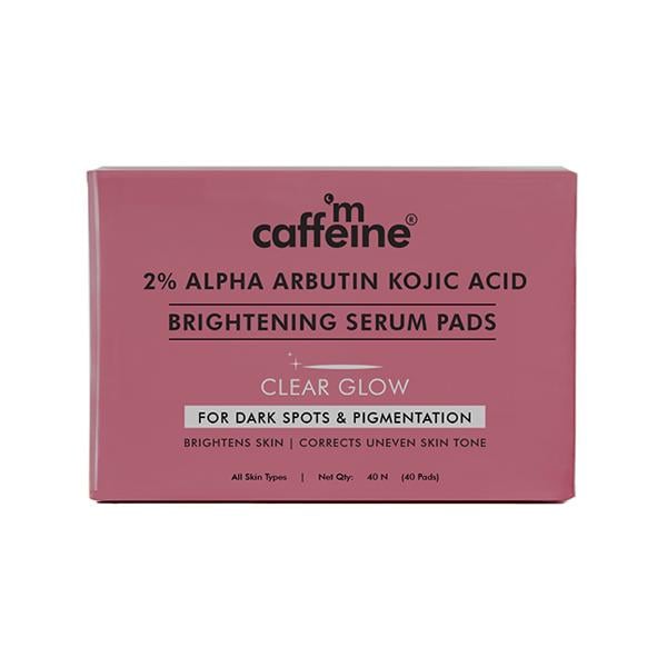 Mcaffeine Clear Glow 2% Alpha Arbutin Kojic Acid Brightening Serum Pads with 3% Niacinamide 40's - Face Serum