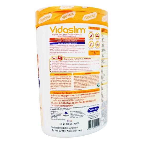 Vidaslim High Protein Meal Replacement for Weight Management Powder Jar - Vanilla Elixir Flavour 400 g - Weight Loss