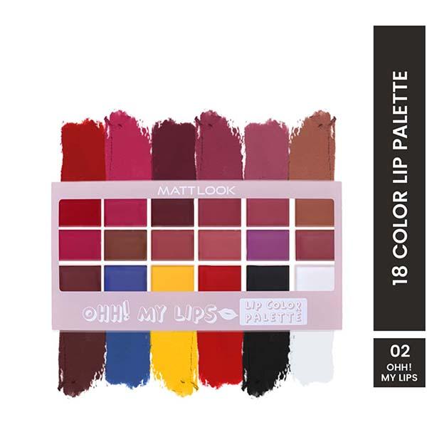 Matt Look Ohh! My Lips Lip Color Palette, Long Lasting - Ohh! My Lips 18 gm - Lip Kits & Palettes