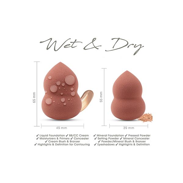 Allure Makeup Blender Sponge - Pear Brown 1's - Sponges & Applicators