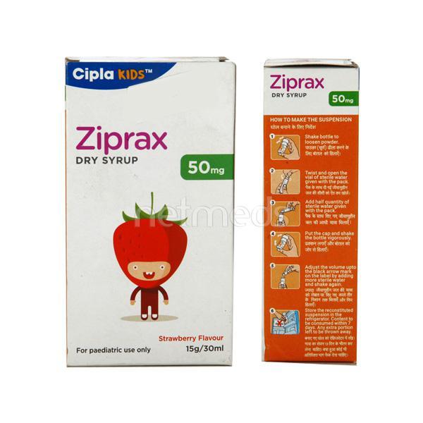 Ziprax 50mg Strawberry Flavour Dry Syrup 30ml - Bacterial Infections-Cep