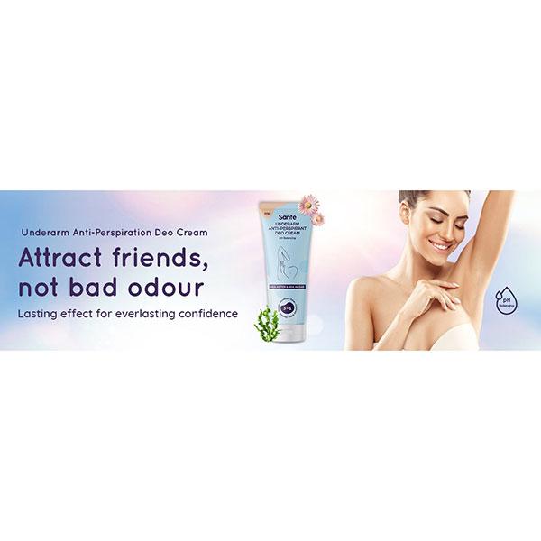 Sanfe Underarm Anti-Perspirant Deo Cream - Sea Aster & Sea Algae 60 gm - Lotions & Creams