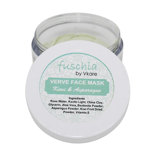 Fuschia Verve Face Mask - Kiwi & Asparagus 50 gm - Masks & Peels