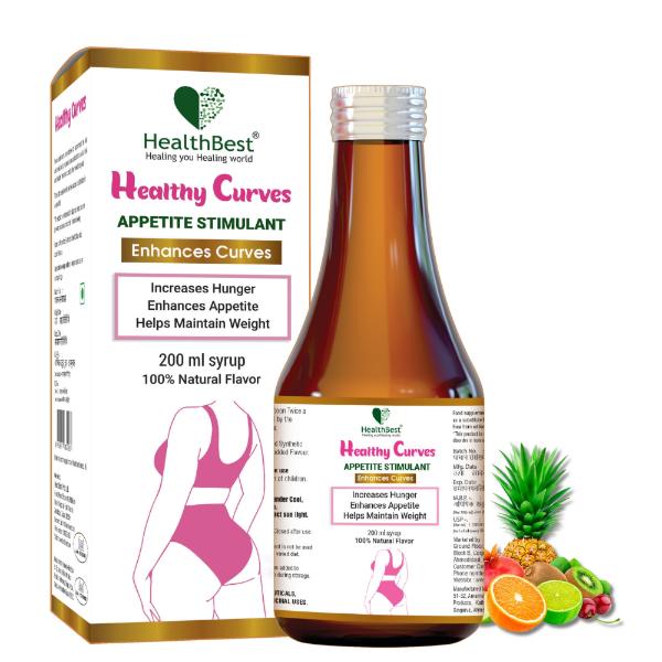 HealthBest Healthy Curves Weight Gain Syrup for Women & Girls 200 ml