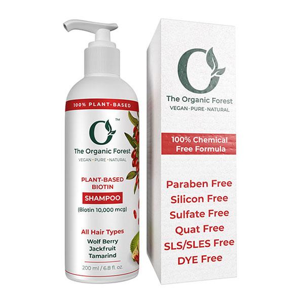 Organic Forest 10,000 Mcg Hair Growth Biotin Shampoo 200 ml - Shampoos