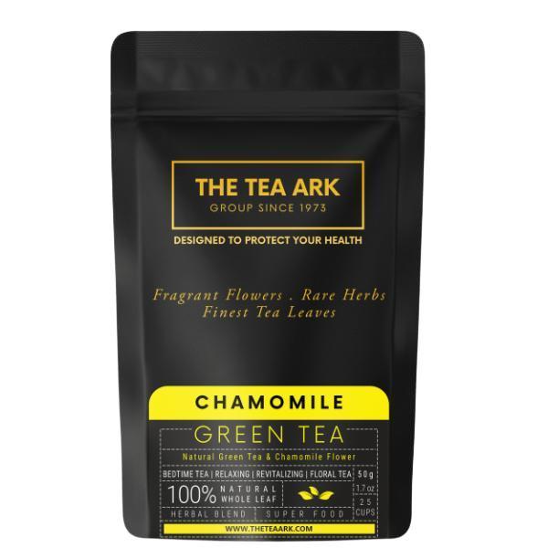Netmeds | The Tea Ark Green Tea Powder - Organic Chamomile 50 gm (Pouch)