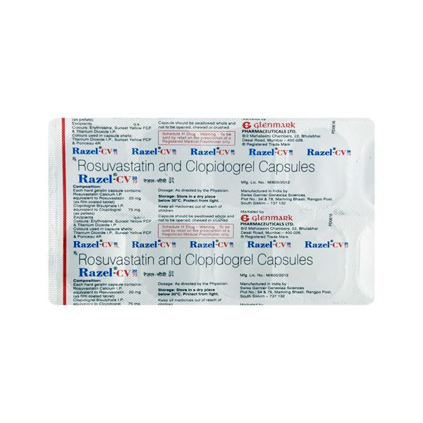 Razel CV 20/75mg Capsule 10'S - High Cholesterol-Dys
