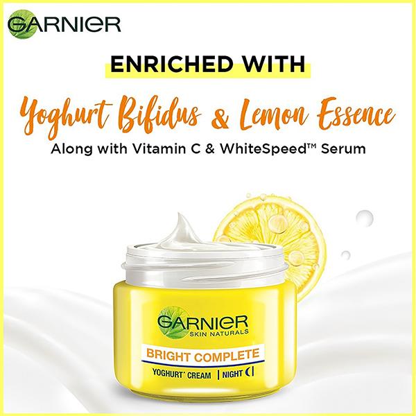 Garnier Skin Natural Bright Complete Night Cream - Yogurt 18 gm - Night Cream