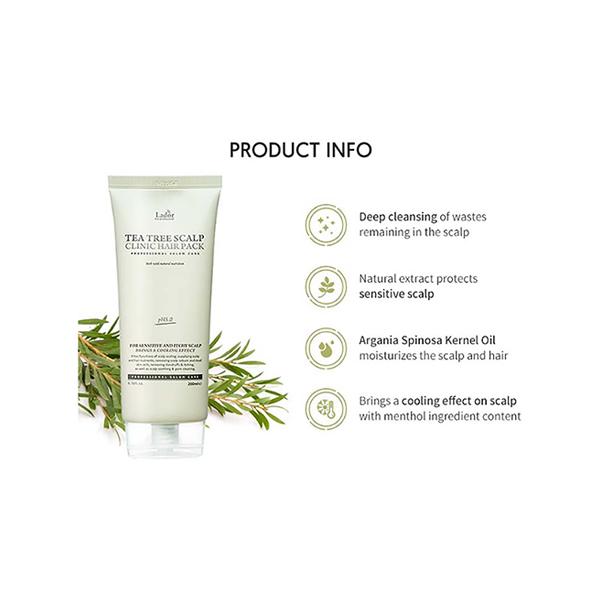 Lador Tea Tree Scalp Clinic Hair Pack 200 ml - Hair Masks & Packs