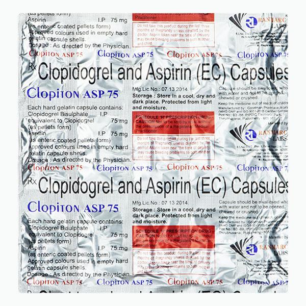 CLOPITON ASP 75 Capsule 15's - Blood Clot-Ant