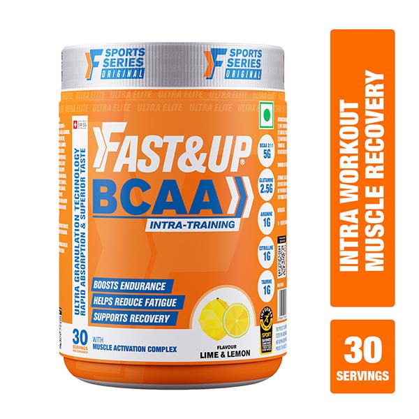 Netmeds | Fast&Up BCAA Supplement Powder - Lime & Lemon Flavour 450 gm