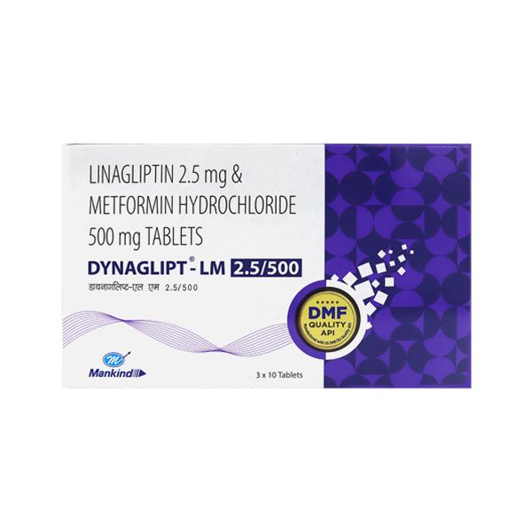 DYNAGLIPT LM 2.5/500 Tablet 10's - Diabetes-Ant